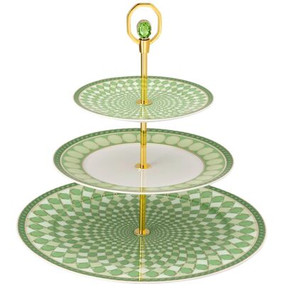 Swarovski x Rosenthal Fern Etagère - Décor en Porcelaine 3 Niveaux - Publicité Swarovski x Rosenthal Fern Etagère - Décor en Porcelaine 3 Niveaux - Publicité