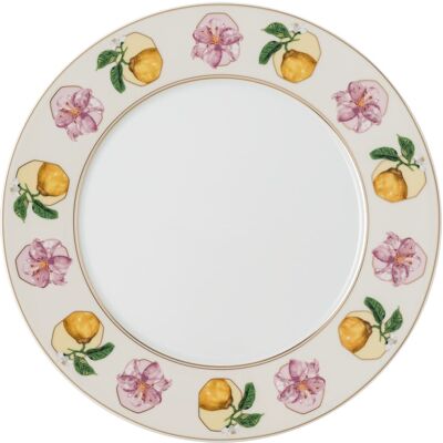 Swarovski Assiette plate Idyllia, Porcelaine, Motif imprimé cristal, lys et citron, Multicolore OS - Publicité Swarovski Assiette plate Idyllia, Porcelaine, Motif imprimé cristal, lys et citron, Multicolore OS - Publicité