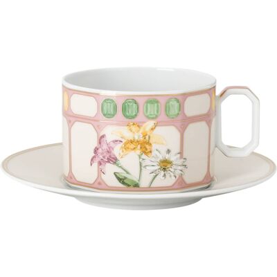 Swarovski Tasse avec soucoupe Idyllia, Porcelaine, Motif imprimé cristal, bouquet, Multicolore OS - Publicité Swarovski Tasse avec soucoupe Idyllia, Porcelaine, Motif imprimé cristal, bouquet, Multicolore OS - Publicité