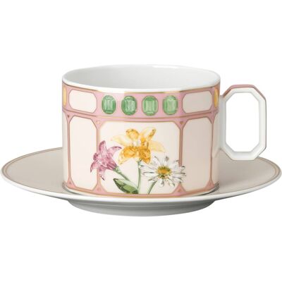 Swarovski Tasse avec soucoupe Idyllia, Porcelaine, Motif imprimé cristal, bouquet, Multicolore OS - Publicité Swarovski Tasse avec soucoupe Idyllia, Porcelaine, Motif imprimé cristal, bouquet, Multicolore OS - Publicité