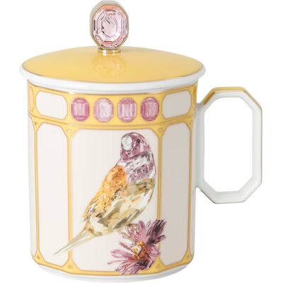 Tasse Swarovski Swarovski x Rosenthal Idyllia Pinson avec Couvercle - Porcelaine - Publicité Tasse Swarovski Swarovski x Rosenthal Idyllia Pinson avec Couvercle - Porcelaine - Publicité