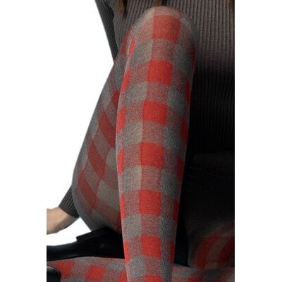 Twist - Collant à Motif imprimé Rouge et Gris - Fiore - Publicité Twist - Collant à Motif imprimé Rouge et Gris - Fiore - Publicité
