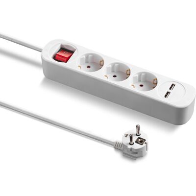 Trotec Multiprise PVH3 avec 2 ports de charge USB - Publicité Trotec Multiprise PVH3 avec 2 ports de charge USB - Publicité