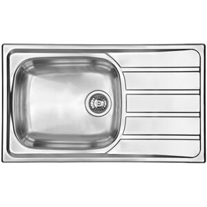 Scd Evier 1 grand bac, 1 petit égouttoir ROCK inox ministructure - Publicité Scd Evier 1 grand bac, 1 petit égouttoir ROCK inox ministructure - Publicité