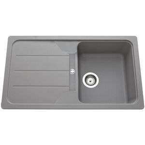 Scd Evier 1 bac, 1 égouttoir ZUMBA coloris gris - Publicité Scd Evier 1 bac, 1 égouttoir ZUMBA coloris gris - Publicité