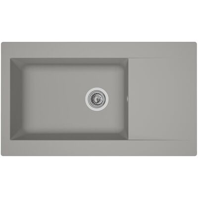 Diadem Evier 1 grand bac, 1 égouttoir gris L. 86 cm EINNA - Publicité Diadem Evier 1 grand bac, 1 égouttoir gris L. 86 cm EINNA - Publicité