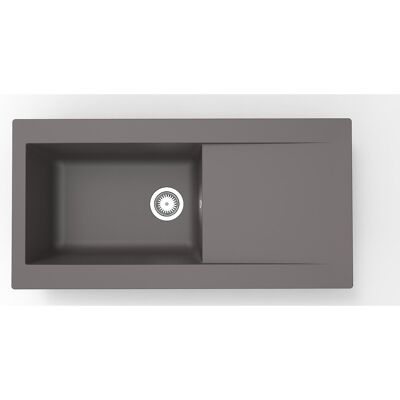 Diadem Evier 1 grand bac, 1 égouttoir longueur 100 cm EINNA - Publicité Diadem Evier 1 grand bac, 1 égouttoir longueur 100 cm EINNA - Publicité