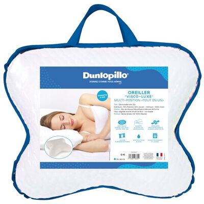 Dunlopillo Oreiller 55x45 cm VISCO LUXE - Publicité Dunlopillo Oreiller 55x45 cm VISCO LUXE - Publicité