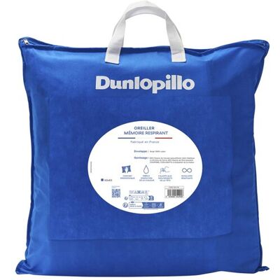 Dunlopillo Oreiller Carré 60 x 60 cm MÉMOIRE RESPIRANT - Publicité Dunlopillo Oreiller Carré 60 x 60 cm MÉMOIRE RESPIRANT - Publicité