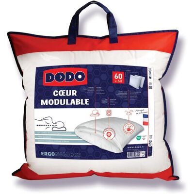Dodo Oreiller Carré 60 x 60 cm COEUR MODULABLE - Publicité Dodo Oreiller Carré 60 x 60 cm COEUR MODULABLE - Publicité