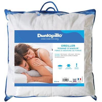 Dunlopillo Oreiller 60x60 cm POMME D'AMOUR coloris blanc - Publicité Dunlopillo Oreiller 60x60 cm POMME D'AMOUR coloris blanc - Publicité