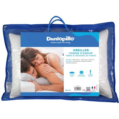 Oreiller rectangulaire 50x70 cm DUNLOPILLO POMME D'AMOUR - Publicité Oreiller rectangulaire 50x70 cm DUNLOPILLO POMME D'AMOUR - Publicité