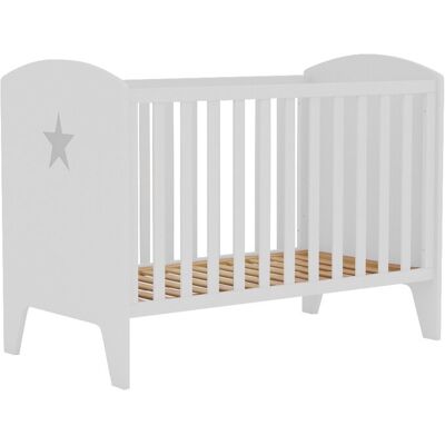 Lit bébé 60x120 cm STAR coloris blanc - Publicité Lit bébé 60x120 cm STAR coloris blanc - Publicité
