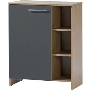 Desserte micro-ondes L.70 cm ORLANDO coloris chêne/ gris - Publicité Desserte micro-ondes L.70 cm ORLANDO coloris chêne/ gris - Publicité
