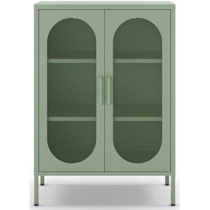 Petit meuble de rangement 2 portes LOMOCO BAGEN coloris vert - Publicité Petit meuble de rangement 2 portes LOMOCO BAGEN coloris vert - Publicité
