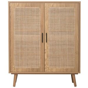 Buffet 2 portes SAHARA coloris bois clair - Publicité Buffet 2 portes SAHARA coloris bois clair - Publicité