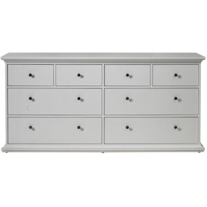Commode 8 tiroirs HARLINGTON coloris blanc - Publicité Commode 8 tiroirs HARLINGTON coloris blanc - Publicité