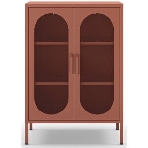 Petit meuble de rangement 2 portes LOMOCO BAGEN coloris terracotta - Publicité Petit meuble de rangement 2 portes LOMOCO BAGEN coloris terracotta - Publicité