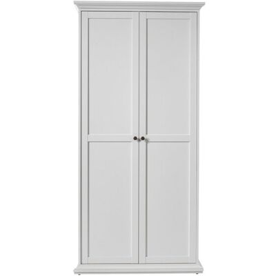 Armoire 2 portes battantes HARLINGTON coloris blanc - Publicité Armoire 2 portes battantes HARLINGTON coloris blanc - Publicité