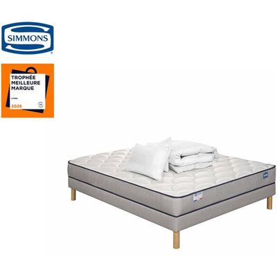 Simmons Matelas + sommier Ressorts 160x200 cm - Publicité Simmons Matelas + sommier Ressorts 160x200 cm - Publicité