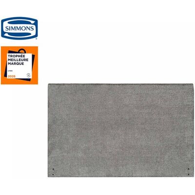 Tête de lit 140 cm gris SIMMONS ETOFFE - Publicité Tête de lit 140 cm gris SIMMONS ETOFFE - Publicité