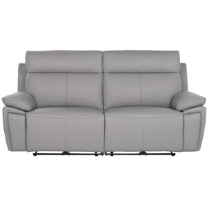Canape droit relax électrique gris 3 pl SERENO