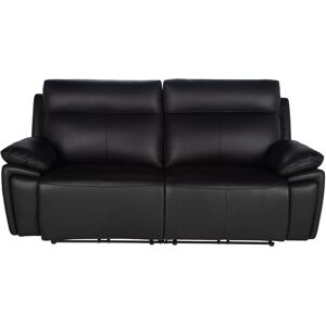 Canape droit relax électrique noir 3 pl SERENO