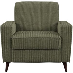 Fauteuil fixe en velours MORITO EW coloris olive - Publicité Fauteuil fixe en velours MORITO EW coloris olive - Publicité