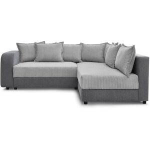 Canapé d'angle gris convertible BOBOCHIC BAPTISTE - Publicité Canapé d'angle gris convertible BOBOCHIC BAPTISTE - Publicité