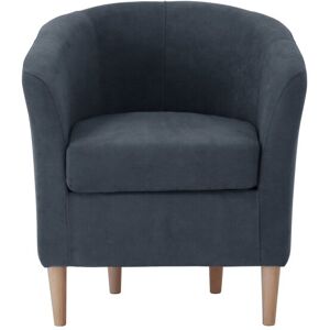 Fauteuil en tissu EVE coloris gris foncé - Publicité Fauteuil en tissu EVE coloris gris foncé - Publicité