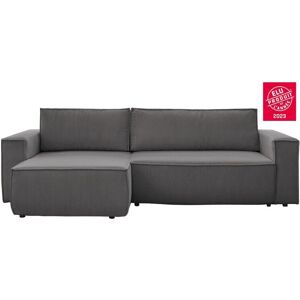Canapé d'angle réversible convertible 4 places BOBOCHIC NIHAD coloris gris fonce - Publicité Canapé d'angle réversible convertible 4 places BOBOCHIC NIHAD coloris gris fonce - Publicité