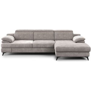 Canapé d'angle droit convertible 4 places TITUS coloris beige - Publicité Canapé d'angle droit convertible 4 places TITUS coloris beige - Publicité