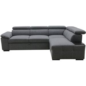Canapé d'angle convertible 4 places GUILLERMO EW coloris gris - Publicité Canapé d'angle convertible 4 places GUILLERMO EW coloris gris - Publicité
