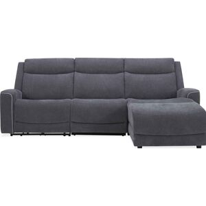 Canapé d'angle relax électrique 3 places BESTA coloris gris - Publicité Canapé d'angle relax électrique 3 places BESTA coloris gris - Publicité