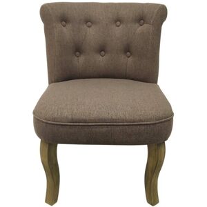 Fauteuil en tissu MARKI coloris taupe - Publicité Fauteuil en tissu MARKI coloris taupe - Publicité
