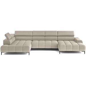 Canapé d'angle beige relax électrique 5 IMPERIA - Publicité Canapé d'angle beige relax électrique 5 IMPERIA - Publicité