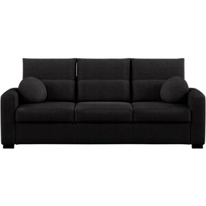 Canape droit convertible noir 3 pl JADE - Publicité Canape droit convertible noir 3 pl JADE - Publicité