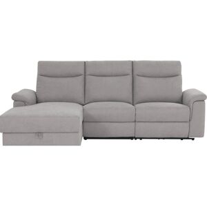 Canapé d'angle relax électrique 3 places LOUIS coloris gris - Publicité Canapé d'angle relax électrique 3 places LOUIS coloris gris - Publicité