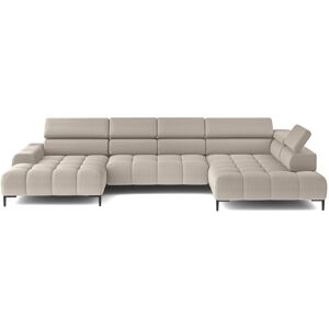 Canapé d'angle beige relax électrique 5 IMPERIA - Publicité Canapé d'angle beige relax électrique 5 IMPERIA - Publicité