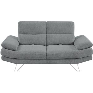 Canapé droit relax 2 places MARTIN coloris gris - Publicité Canapé droit relax 2 places MARTIN coloris gris - Publicité