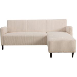 Canapé d'angle beige fixe 3 pl BESTY - Publicité Canapé d'angle beige fixe 3 pl BESTY - Publicité