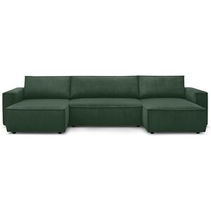 Canapé d'angle convertible 5 places BOBOCHIC NIHAD coloris vert - Publicité Canapé d'angle convertible 5 places BOBOCHIC NIHAD coloris vert - Publicité