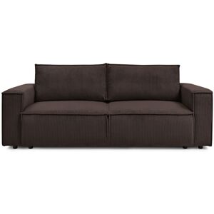 Canapé droit convertible 3 places BOBOCHIC NIHAD coloris marron - Publicité Canapé droit convertible 3 places BOBOCHIC NIHAD coloris marron - Publicité