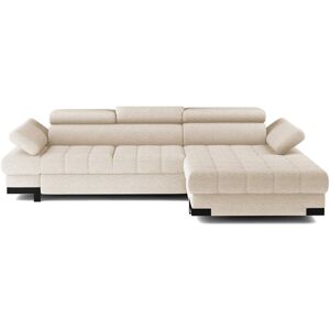 Canapé d'angle beige convertible 4 pl SELVA - Publicité Canapé d'angle beige convertible 4 pl SELVA - Publicité