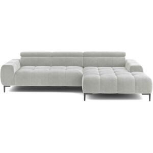 Canapé d'angle relax électrique 4 places IMPERIA coloris gris perle - Publicité Canapé d'angle relax électrique 4 places IMPERIA coloris gris perle - Publicité