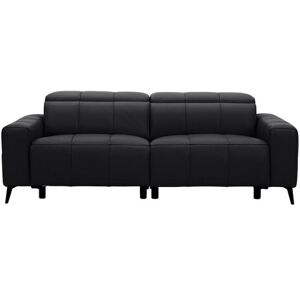 Canape droit relax électrique noir 3 pla ALONZO - Publicité Canape droit relax électrique noir 3 pla ALONZO - Publicité