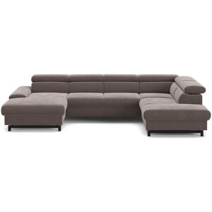 Canapé d'angle taupe convertible 5 place PANORAMA - Publicité Canapé d'angle taupe convertible 5 place PANORAMA - Publicité