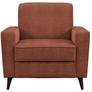 Fauteuil fixe en velours MORITO EW coloris terracotta - Publicité Fauteuil fixe en velours MORITO EW coloris terracotta - Publicité