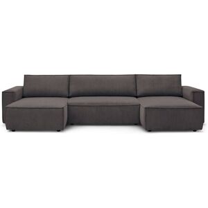 Canapé d'angle convertible 5 places BOBOCHIC NIHAD coloris marron - Publicité Canapé d'angle convertible 5 places BOBOCHIC NIHAD coloris marron - Publicité