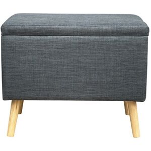 Pouf coffre BENCHY coloris gris - Publicité Pouf coffre BENCHY coloris gris - Publicité